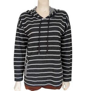 Cable & Gauge Striped Hoodie Size Medium